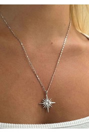Heliophilia Silver Collar de Latón Plateado de 50 cm